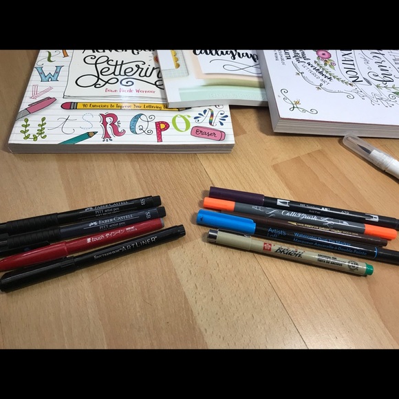 Hand lettering calligraphy brush pens book kit - Picture 7 of 10